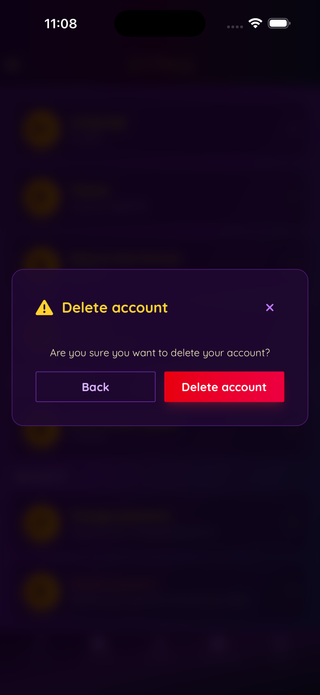 Final confirmation modal